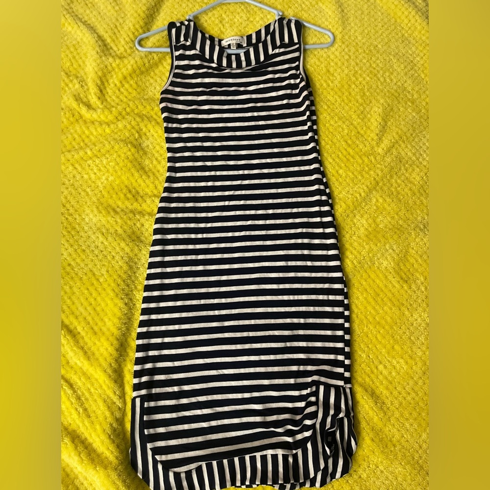 Blue and white strip dress
